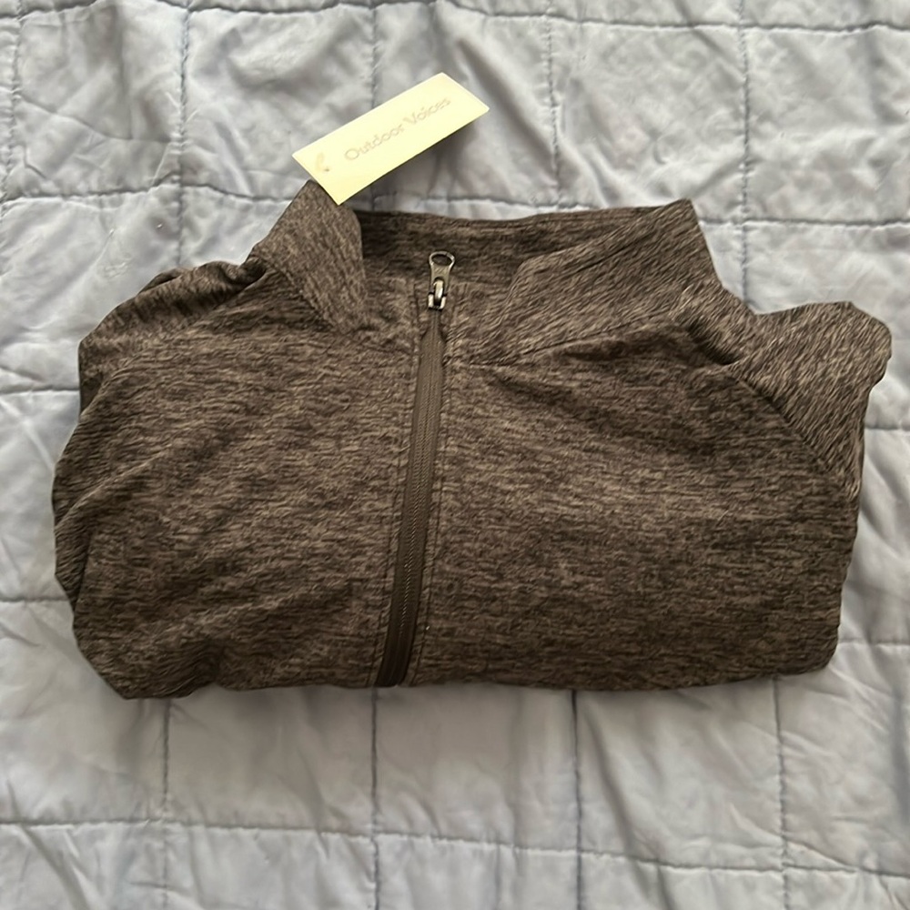 Outdoor Voices Charcoal Quarterzip XL NWT